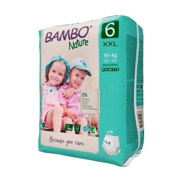 Ripley - PAÑAL ECOLÓGICO BAMBO NATURE PANTS 6, TALLA XXL, 15+ KG (18 UNID)